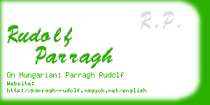rudolf parragh business card